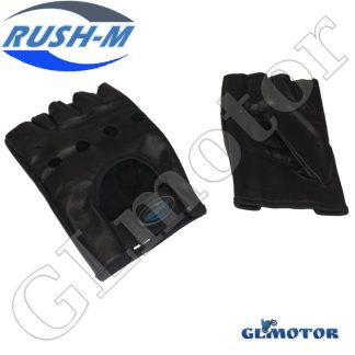 Chopper motoros kesztyű, 4XL, 14, fekete bőr ujjatlan